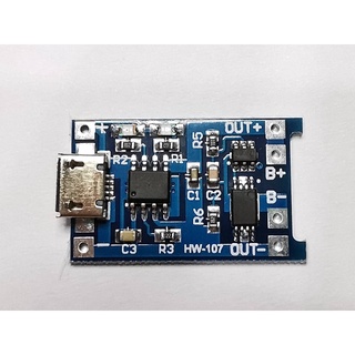 บอร์ดชาร์จแบตเตอร์รี18650  ไฟเข้ามี2รุ่น 1.Micro USB/2.Type C  ชาร์จแบต 3.7V.