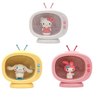 SANRIO โมเดลทีวี My Melody Cinnamoroll ขนาดเล็กอุปกรณ์เสริมสําหรับเด็กผู้หญิง