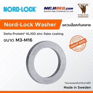 แหวนกันคลาย แหวนล็อคคู่กันคลาย Wedge Lock Washer / Nord Lock Washer (Steel flZn) M3-M16