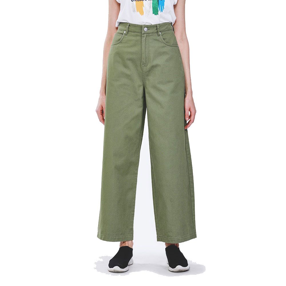 ☃○LEE กางเกงขายาว CULOTTE รุ่น LE L1330X52 LEE X LINE GREEN ลี กางเกง เสื้อผ้า เสื้อผ้าผู้หญิง