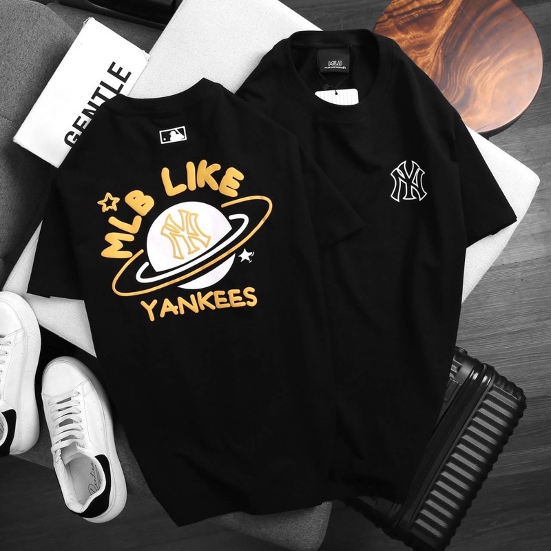 เสื้อยืดผ้าคอตตอนสเปนเดกซ์MLBแท้outlet