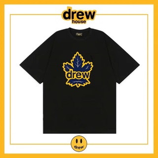 bh Drew House เสื้อยืดแขนสั้น ผ้าฝ้าย ทรงหลวม ลายใบเมเปิ้ล หน้ายิ้ม แนวสตรีท เข้ากับทุกการแต่งกาย สําหรับผู้ชาย