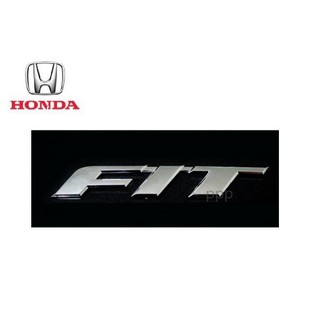 FIT GE LOGO 2.5x15 cm ฮอนด้า แจ๊ส ชุบโครเมี่ยม HONDA JAZZ โลโก้ สติ๊กเกอร์ fit แผ่นป้าย ป้ายฟิต โลโก้ติดท้ายฟิท