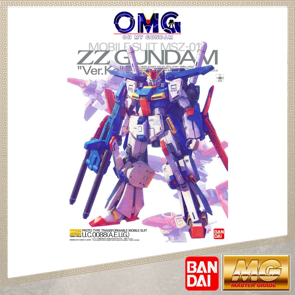 Bandai MG ZZ Gundam Ver. Ka ZZ Ver Ka 63151 24519 ZZ V Ka 1/100 Gundam ZZ Ver. Ka 1 100 OMG MG MSZ-0