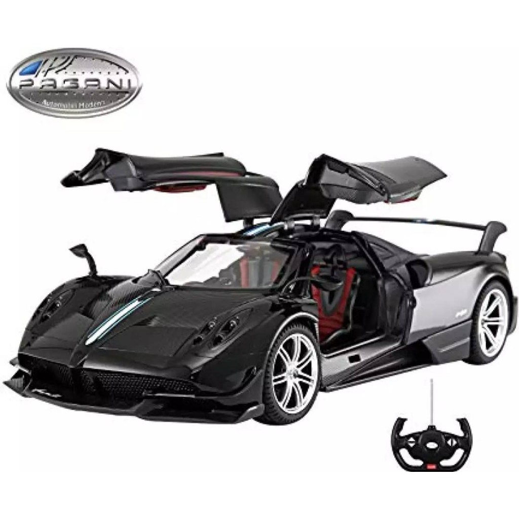 รถบังคับวิทยุ RASTAR 75400 Black PAGANI HUAYRA รถโมเดลสมจริง เปิดประตูปีกนกได้