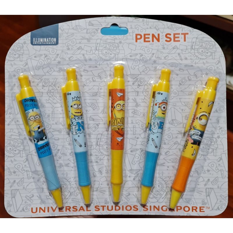 พร้อมส่ง❗️เซ็ตปากกา Minion จาก Universal Studios Singapore