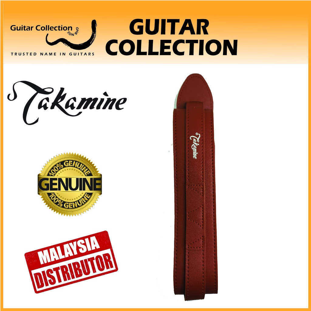 Takamine TGS-3BR GUITAR STRAP หนังสังเคราะห์ (สีน้ําตาล)