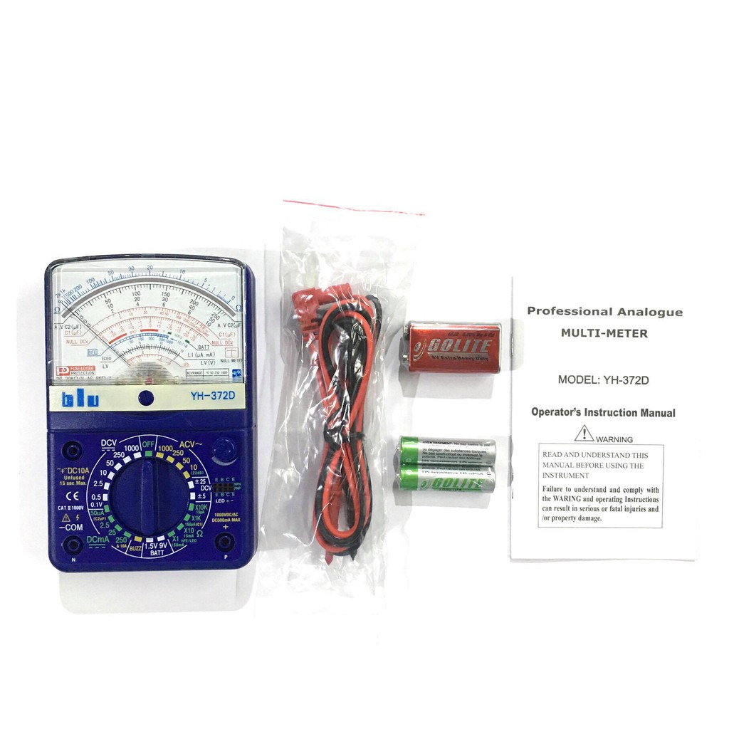 BLU มัลติมิเตอร์ รุ่น YH372D แท้100 Multimeter มิเตอร์วัดไฟ เครื่อง