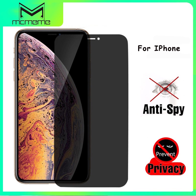 ฟิล์มกันมอง ฟิล์มกระจก กันมอง กระจกนิรภัย9H สำหรับ IPhone 16 15 14 6 7 8 Plus X Xs Xr 11 12 13 Pro Max Mini SE2 SE 2020