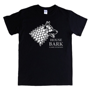 [100% Cotton] เสื้อยืดผ้าฝ้าย พิมพ์ลาย HOUSE BARK - SHEPHERD - M - BLACK HLblcb49FBicbf97