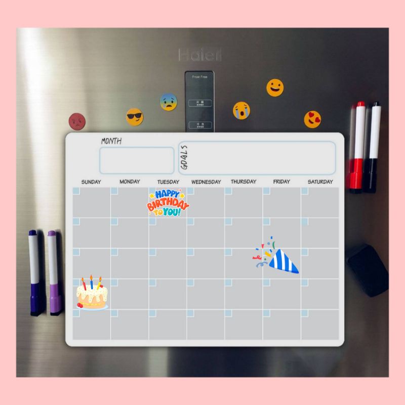 🌟พร้อมส่ง🌟 Planner แม่เหล็ก ปฏิทิน monthly planner แพลนเนอร์ ปฏิทินติดตู้เย็น จดโน๊ตติดตู้เย็น แพลนเนอร์รายเดือน รูปที่ 6