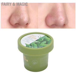 Fairy &amp; Magic Green Tea Mask มาส์กโคลนทําความสะอาดผิวหน้ากําจัดสิวเสี้ยน 100กรัม