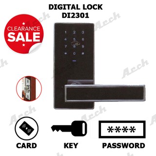 Digital Lock ARCH #DI2301 รองรับการเปิด รหัส, การ์ด และ กุญแจ [ดิจิตอลล็อค เปลี่ยนกับลูกบิดได้เลย]