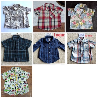 เสื้อเชิ้ตแขนสั้นเด็กแนวฮาวาย สกอต อื่นๆ size 80 ส290457