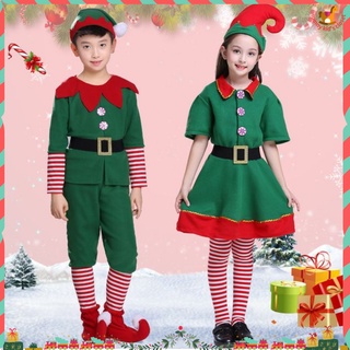 (พร้อมส่ง) ชุดเอลฟ์เด็ก ชุดคริสมาสเด็ก Elf costume chrismas costume ชุดคริสมาสเด็กชาย ชุดคริสมาสเด็กหญิง