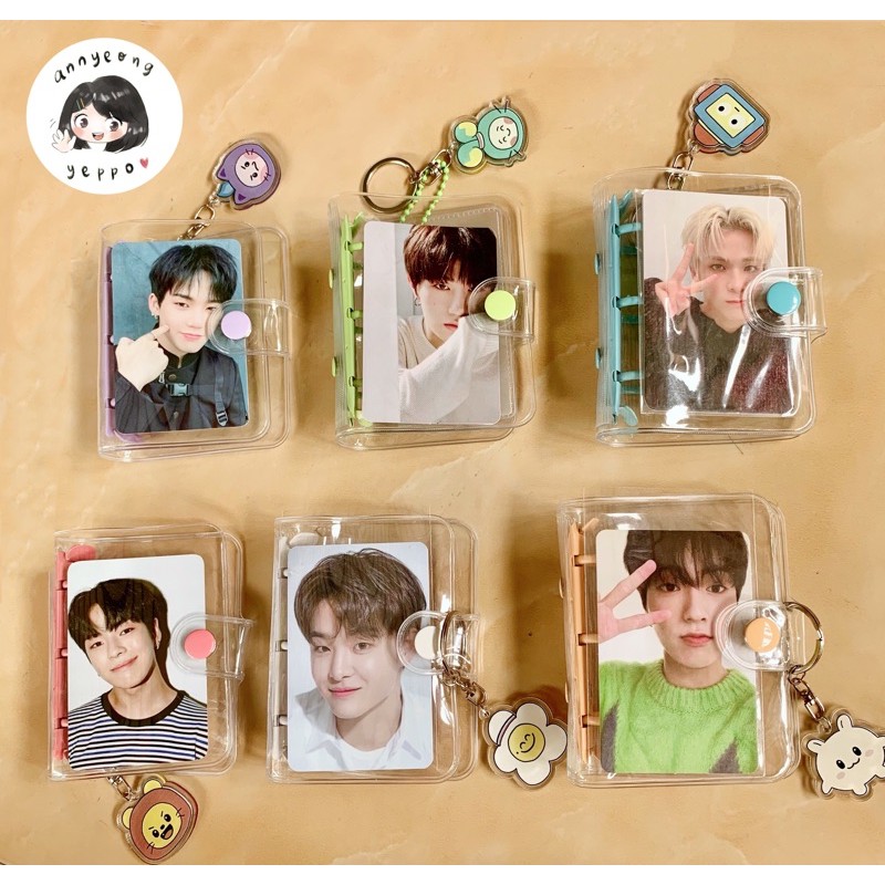 Mini PHOTOCARD BINDER (Card Holder) 3 Holes + keyring truz treasure