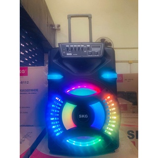 🔥ลด30฿ INC5LEL5🔥SKG ลำโพงล้อลาก 15 นิ้ว 8000 W จอแสดงผล LED เชื่อมต่อ bluetooth รุ่น SR-5000 BT15 สีดำ