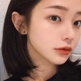 Suwann.na ต่างหู ต่างหูเงินแท้ จิว จิวเงินแท้ จิวใบโคลเวอร์