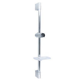 ราวเลื่อนฝักบัว HANG SB-006 สีโครม SLIDE BAR WITH SOAP DISH HANG SB-006 CHROME