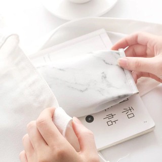 &lt;พร้อมส่ง&gt; กระเป๋าดินสอ ลายหินอ่อน