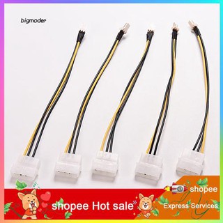 big - 5 ชิ้น 4 - pin molex/ide to 3 - pin cpu เคสอะแดปเตอร์เชื่อมต่อสายเคเบิ้ล 20 ซม.