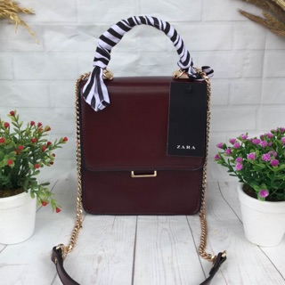 กระเป๋าสะพาย ZARA CROSSBODY BAG WITH SCARF