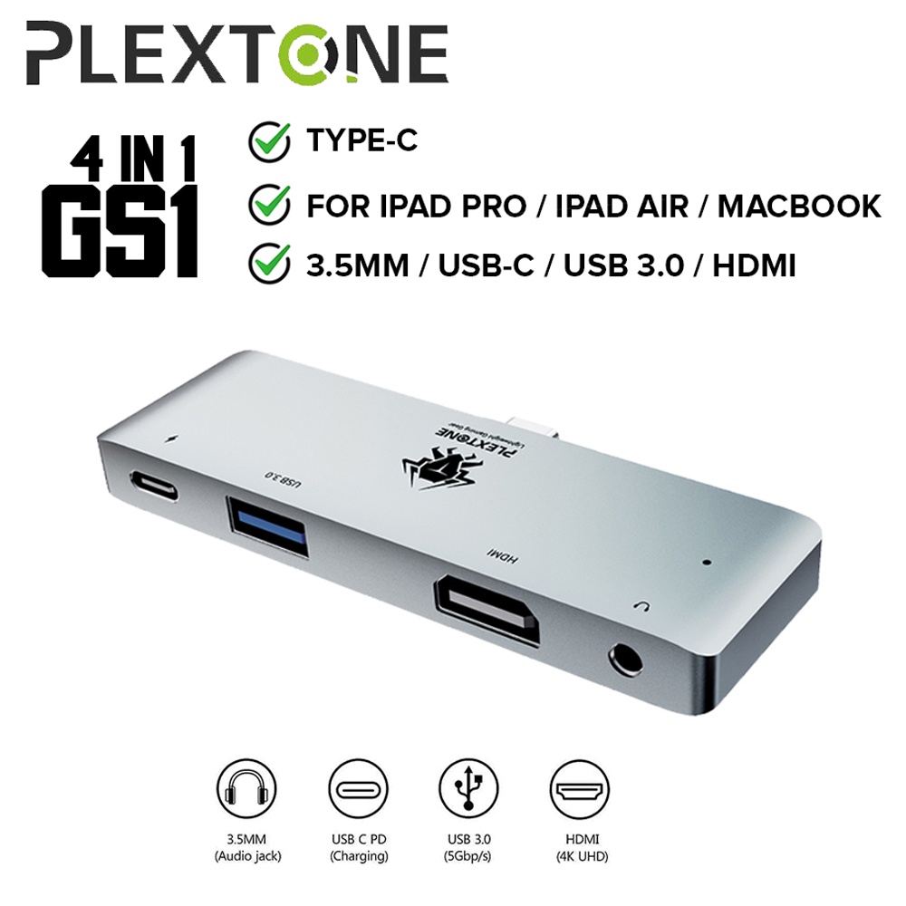 USB-C Multifunction GS1 4in1  Plextone (USB-C/ios/Macbook)
