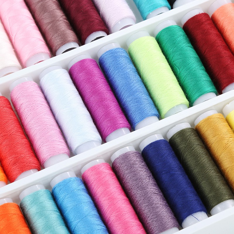 DUWEN 39 ชิ้นสีผสมเส้นด้ายโพลีเอสเตอร์ 100% ด้ายเย็บผ้าเครื่องม้วนมือเย็บปักถักร้อย 200 หลาแต่ละ Spool สำหรับชุดเย็บผ้าที่บ้าน ราคา ถูกที่สุด ดีลบีเคเค แกลเลอรีภาพที่ 6