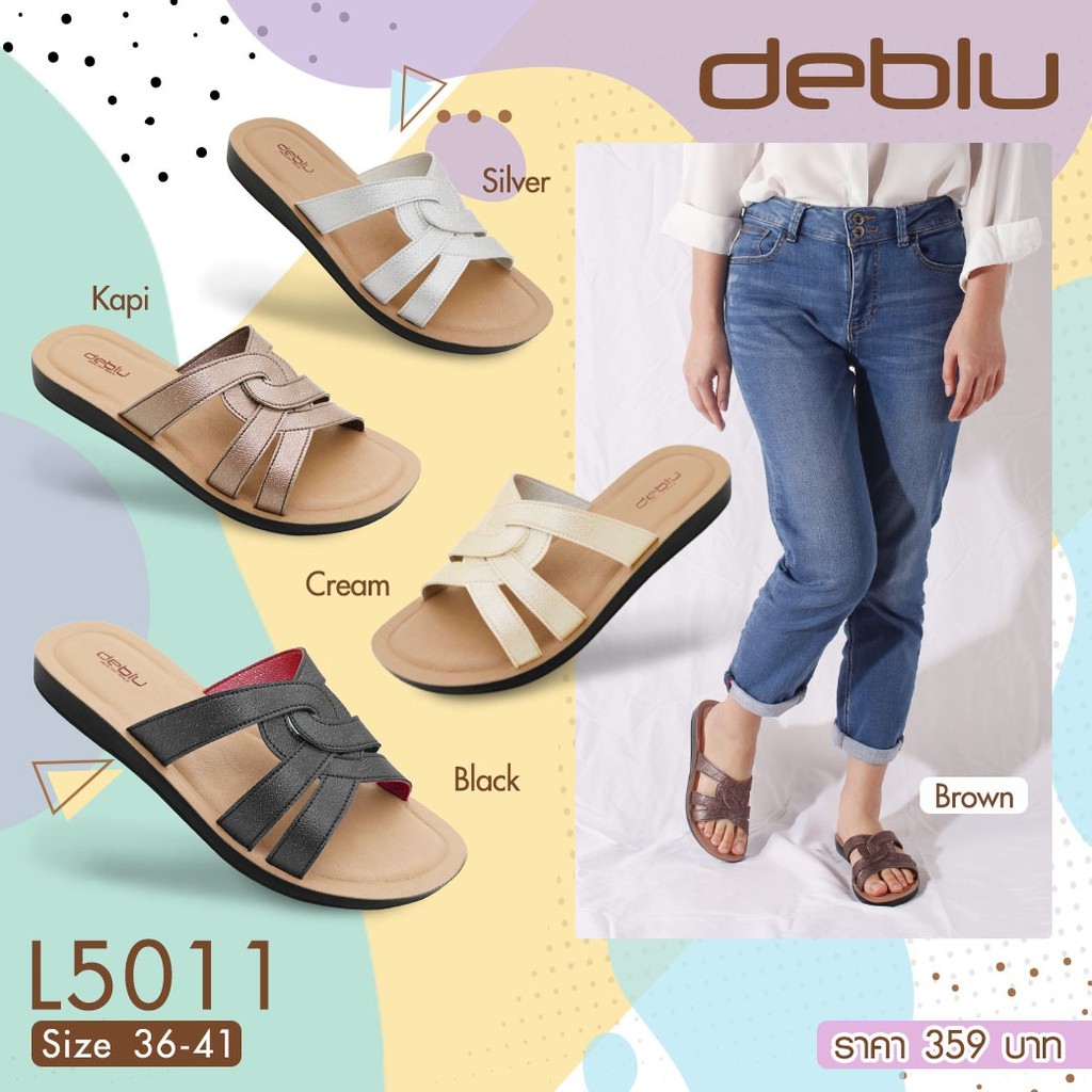 Deblu รองเท้าแตะผู้หญิง รุ่น L5011 รองเท้าสุขภาพ แบบสวม นุ่มสบาย สำหรับคนเท้าแบน