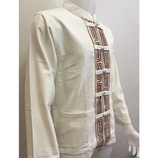 เสื้อผ้าเมือง คอจีน กระดุมจีน เดินเชือก(สี) แขนยาว
