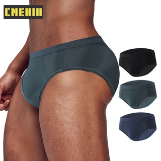 CMENIN 1Pcs Nylon Mesh Splice Hip Raise Underwear Men Jockstrap U Convex Briefs Mens Underpants Man S-XXL CM808