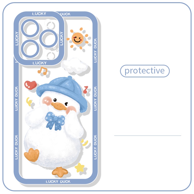 เคส Redmi Note 12 Pro+ Note 11 Pro 5G A1 11s 9T 10 10s 9s Redmi 12C 10C 10 5G 8 9 Pro 9A 7 เคสการ์ตูนเป็ดนุ่มกันกระแทก