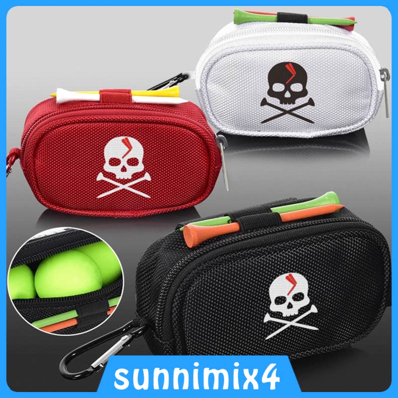 [H₂Sports&Fitness] Golf Ball Tees Waist Pouch Holder Belt Sport Bag Container Zipper Black