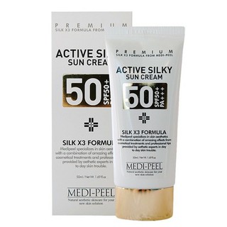 ของแท้ พร้อมส่ง !! Medi-Peel Active Silky Sun Cream ครีมกันแดด เมดิพีล จากเกาหลี (50ml)