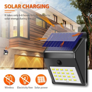 COD ไฟติดผนัง solar 20LED ไฟโซล่าเซลล์ โซล่าเซลล์ solar light solar cell หลอดไฟโซล่าเซล โคมไฟโซลาร์เซลล์