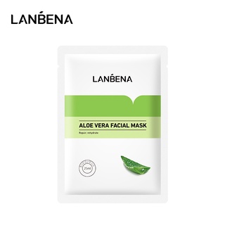 Lanbena มาส์กว่านหางจระเข้ ให้ความชุ่มชื้น ซ่อมแซมผิวแห้ง และผิวบอบบาง 1 ชิ้น