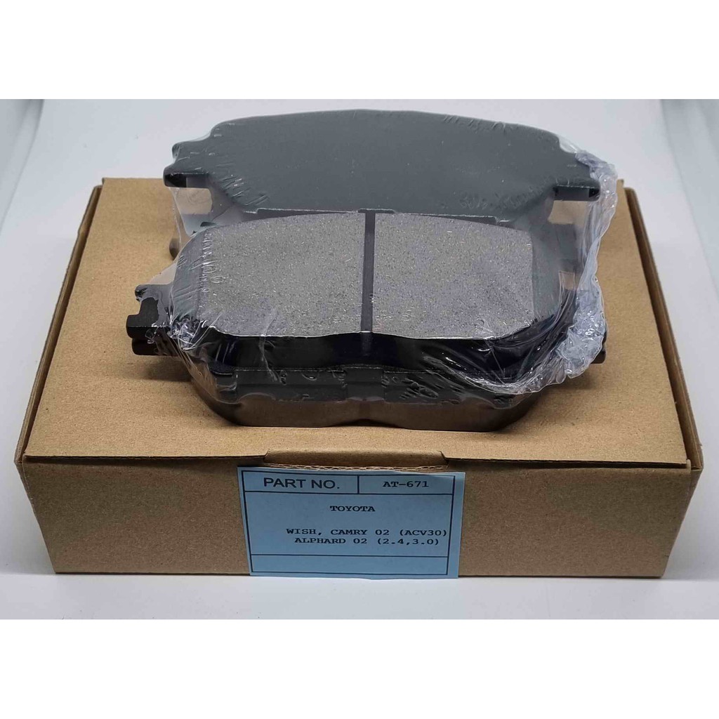 ผ้าเบรคหน้า (ผ้าดิสเบรคหน้า) TOYOTA WISH , CAMRY โฉมปี 02 (ACV30) , ALPHARD โฉมปี 02 (2.4,3.0) (รหัส