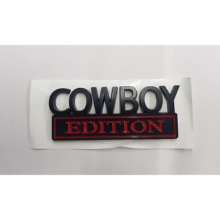 Logo Cowboy Edition งานพลาสติก ดำ,แดง/เงิน,ดำ