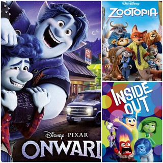 DVD หนังการ์ตูน - Onward☆Zootopia☆Inside Out มัดรวม 3 เรื่อง #หนังการ์ตูน #ดิสนีย์ พิกซาร์ #แพ็คสุดคุ้ม