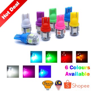 ใหม่ หลอดไฟ Led T10 5050 5SMD สําหรับรถยนต์ Persona Saga VVT BLM FLX Wira Waja Myvi Viva Axia Bezza Alza