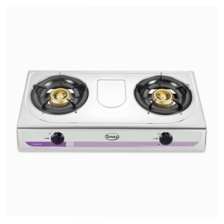 Gmax เตาแก๊สสแตนเลส 2 หัว หัวเตาเหล็ก ไฟแรง รุ่น GL-203A-20 เตาแก๊ส 2 หัว Gas Stove เตาแก๊สตั้งโต๊ะ สแตนเลส