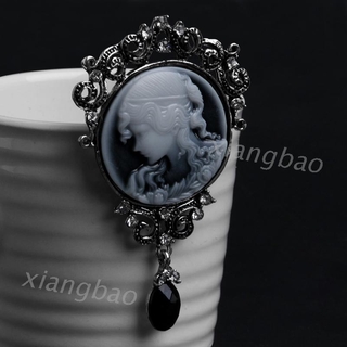 เข็มกลัดจี้ Pin Victorian Cameo สไตล์วินเทจ 10 เมตรสําหรับผู้หญิง