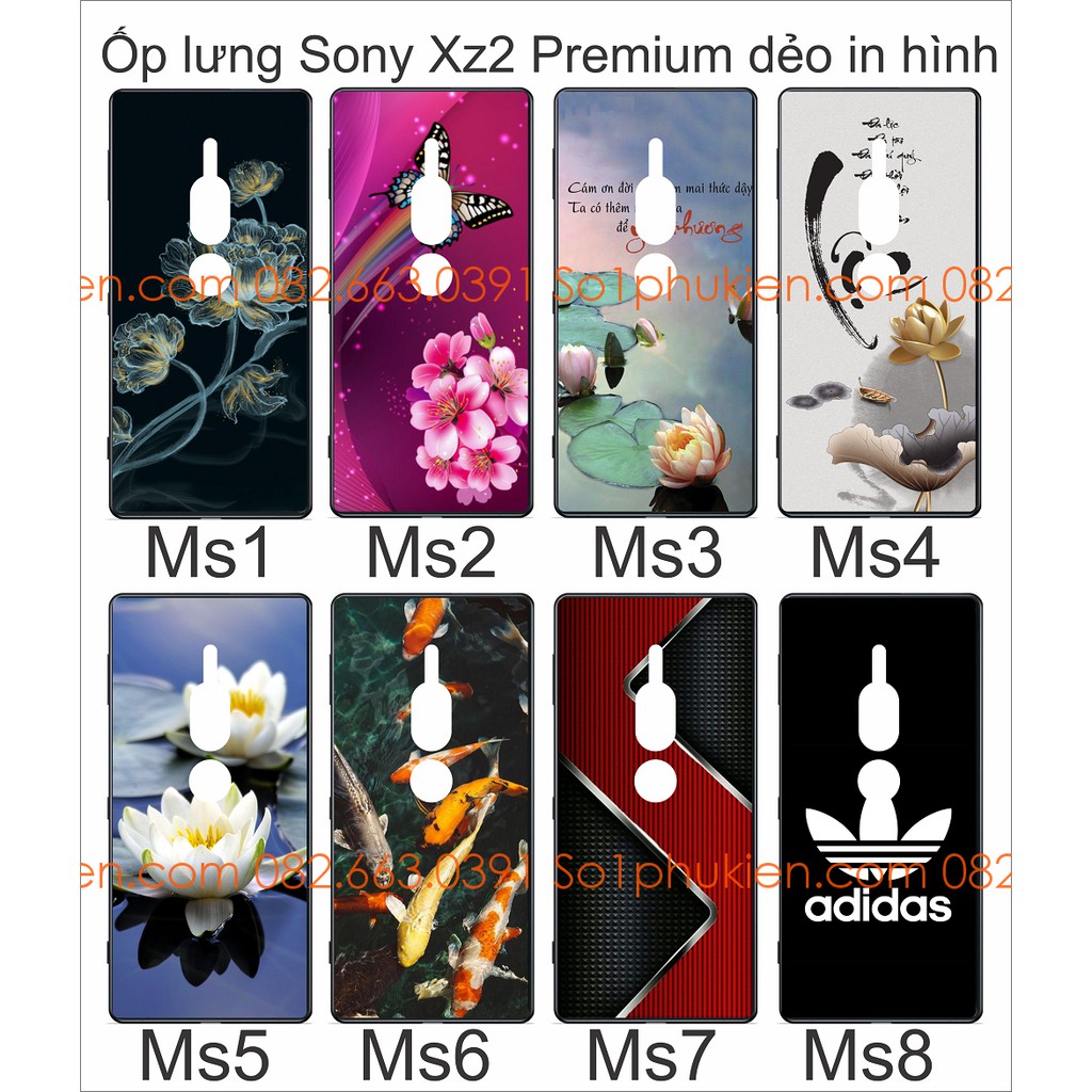 Sony XZ2 / XZ2 Premium / Xperia XZ3 เคสสีดําแบบยืดหยุ ่ นพร ้ อมพิมพ ์ ลายรุ ่ นที ่ สวยงามมากมาย