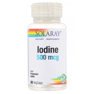 Solaray, Iodine from Potassium Iodide, 500 mcg [ 30 VegCap ]Life Extension, Sea-Iodine, Now Foods, Potassium Plus Iodine