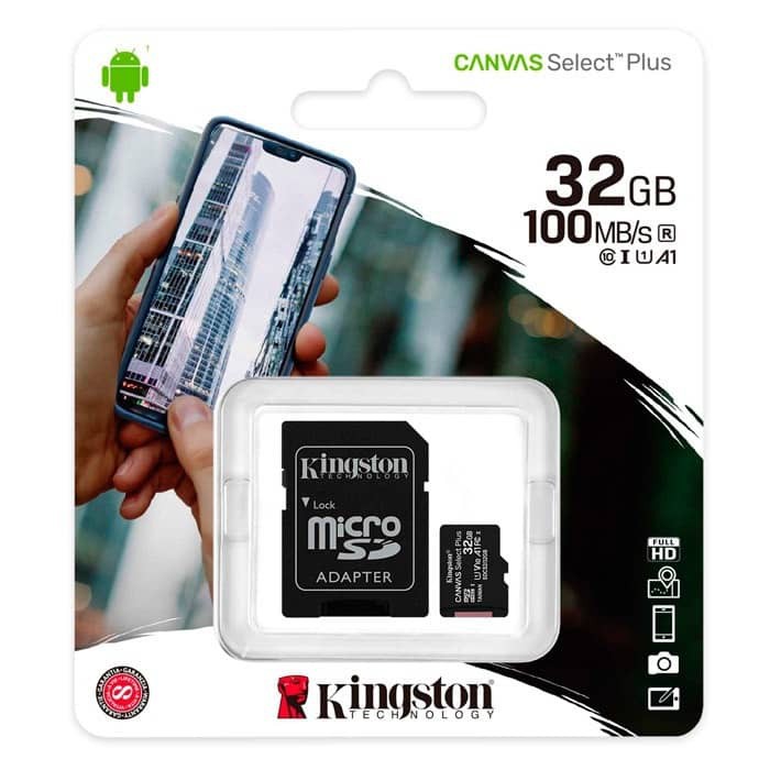 Kingston Canvas Select Plus Class 10 (100MB/s) MicroSD 32GB