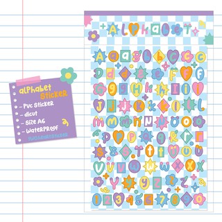 Alphabet Sticker Ver.2 สติ๊กเกอร์อักษรภาษาอังกฤษและตัวเลข