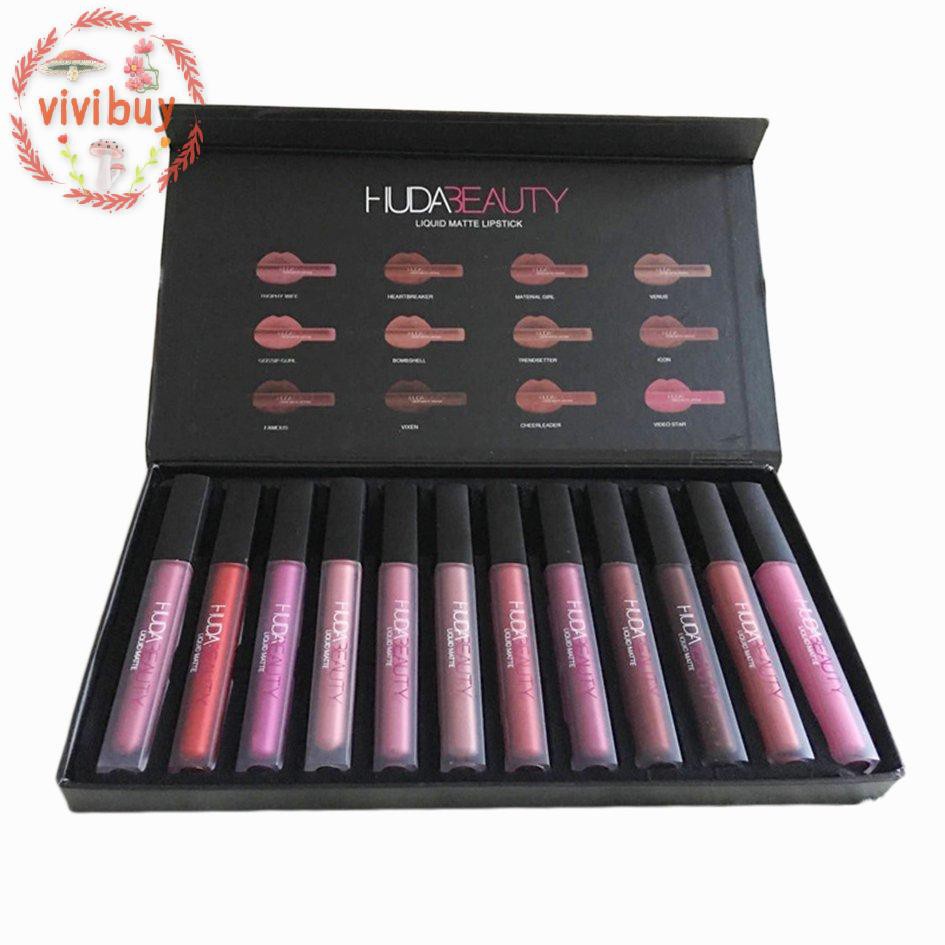 Cod Huda ลิปสติกลิปกลอสเพิ่มความชุ่มชื้นติดทนนาน 12 ชิ้น - vivibuy.th ...