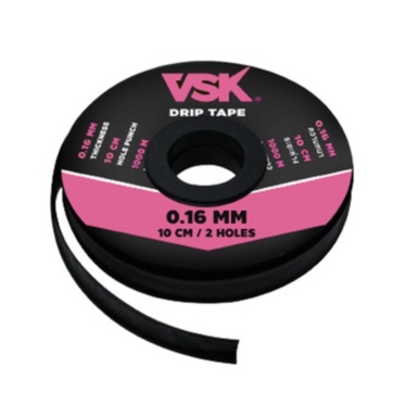 VSK เทปน้ำหยด ความหนา 0.16 มม. ระยะห่างรู 10 ซม. 2 รู ยาว 1000 เมตรเต็ม สายน้ำหยด ท่อน้ำหยด