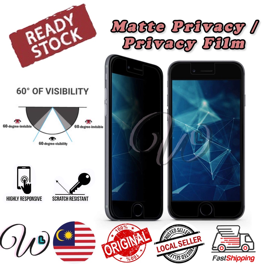 Doogee Y6 Max / Y7 / Y8 / Y8C / Y9 / Plus Privacy / Matte Privacy Screen Protector