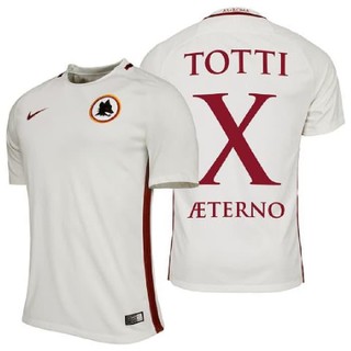 เสื้อกีฬาแขนสั้น ลาย AS Roman AWAY 16/17 SPECIAL EDITION FAREWELL TOTTI